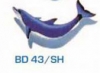 Элемент керамического панно "Голубой дельфин (малый)" BD43/sh