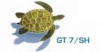 Элемент керамического панно "Зеленая морская черепаха (малая)" GT7/sh