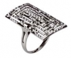 Кольцо из серебра 925 с алмазной гранью