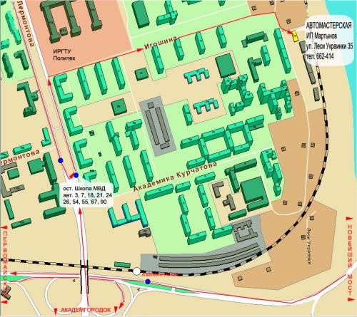 АВТОРЕМОНТНАЯ МАСТЕРСКАЯ - схема проезда