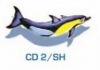 Элемент керамического панно "Желтый дельфин (малый)" CD2/sh