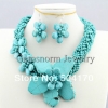 Набор из бирюзы (ожерелье,серьги)