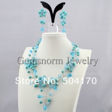 Набор из бирюзы и хрусталя (ожерелье, серьги)
Resource id #33