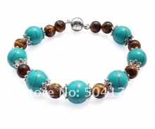 Набор из бирюзы и тигрового глаза (браслет, ожерелье)
Resource id #32