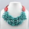 Ожерелье из голубой и красной бирюзы