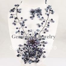 Набор. Ожерелье из натурального речного жемчуга с серьгами
Resource id #30