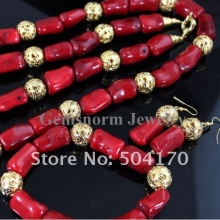 Набор из коралла (ожерелье, серьги, браслет)
Resource id #32