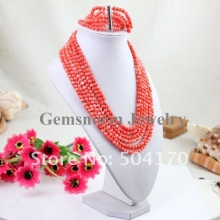 Набор из розового коралла (ожерелье, браслет)
Resource id #31