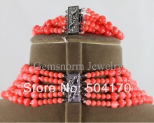 Набор из розового коралла (ожерелье, серьги, браслет)
Resource id #32