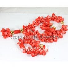 Набор из розового коралла (ожерелье, серьги, браслет)
Resource id #32
