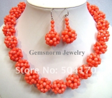 Набор из розового коралла (ожерелье, серьги)
Resource id #30