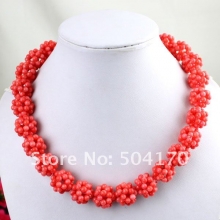 Набор из розового коралла (ожерелье, серьги, браслет)
Resource id #31