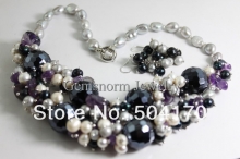 Набор из полудрагоценных камней и жемчуга (ожерелье, серьги
Resource id #32