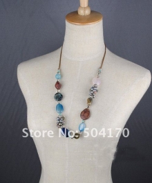 Ожерелье из полудрагоценных камней и жемчуга
Resource id #31