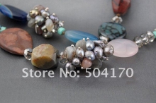 Ожерелье из полудрагоценных камней и жемчуга
Resource id #33